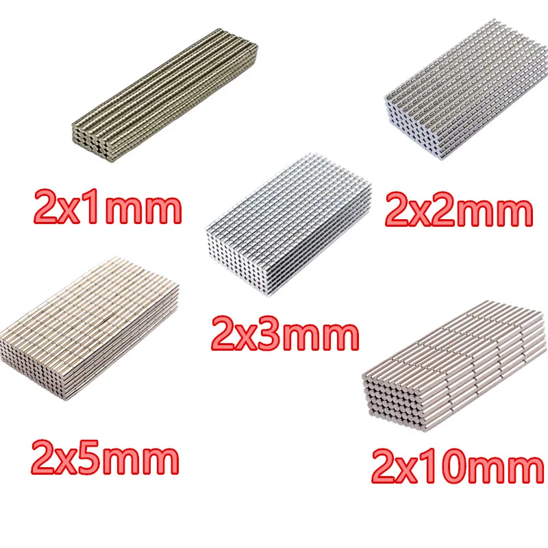 50 Pcs Runde Disc Magnet Super Starke N35 Kleine Runde Rare Earth Ndfeb Neodym Magnet Disc 2x1MM 2MM 3MM 4MM