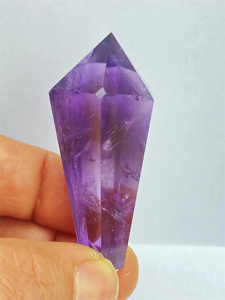 

Natural Brazilian High Quality Amethyst Scepter Quartz Healing Energy Crystal Wand Mineral Specimen Feng Shui Home Decor Gift