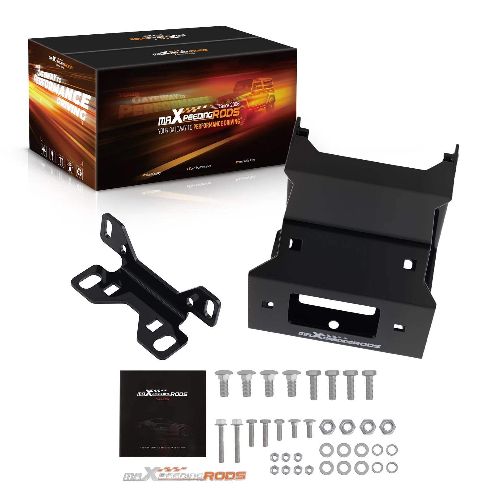 

Крепление лебедки для Sportsman 570/850 2014-2024 3x4 7/8 дюйма с черным порошковым покрытием
