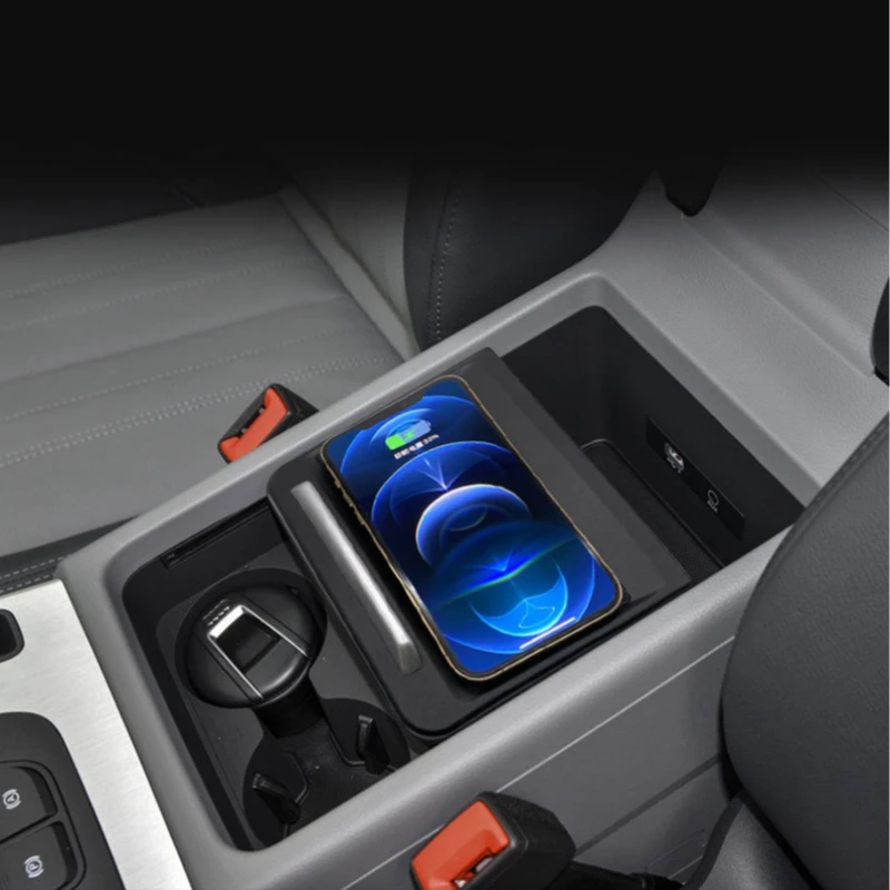For Audi Q5L 2018-2021 Car Wireless Charger 15W Quick Charging Console Mobile Phone Charger Interior Modification Accessories