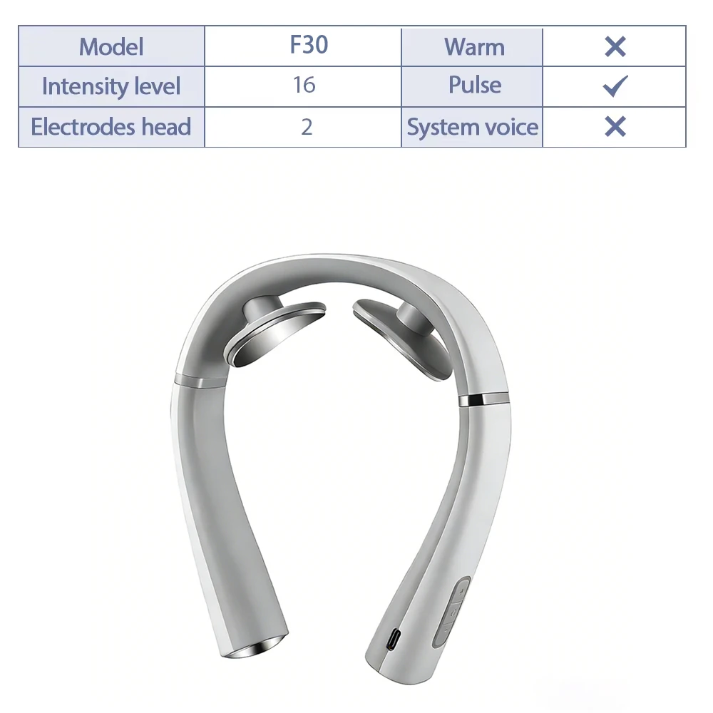 TENS Pulse Neck Massager Cervical Spine Vibration Smart Massager Muscle Kneading Massage Wireless Portable Type C No Heating gallery 4