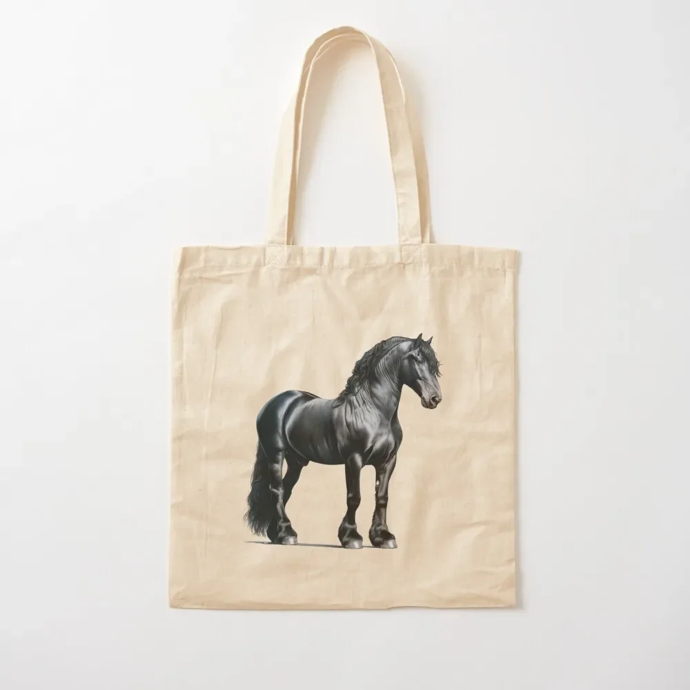 

Friesian Horse Mount of Kings Tote Bag canvas shopping bag reusable shopping bags great bag tote canvas