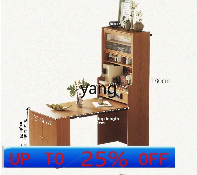 LMM restaurant island table integrated retractable household small apartment flat down