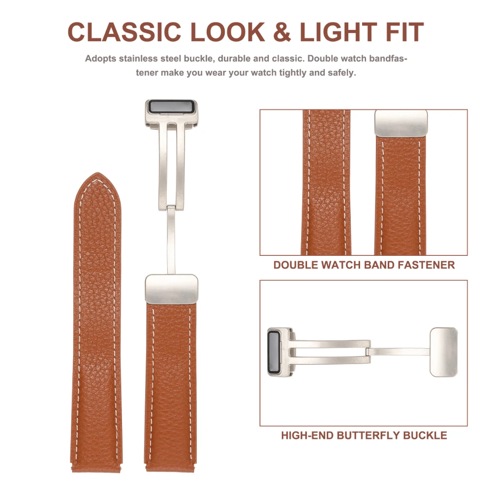 Pulseira de couro para Samsung Galaxy Watch, pulseira para Samsung Galaxy 6, 5, 4, 44mm, 40mm, 5 Pro, 45mm, Active 2, Huawei, 42mm, Amazfit GTS, GTS4, 20mm