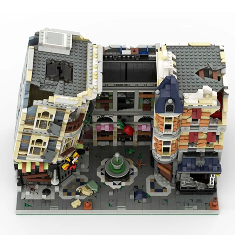 MOC Creative Street View Assembly Square - Apocalypse รุ่น Modular รุ่นสถาปัตยกรรม Building Block Assembly ของเล่นเด็กของขวัญ