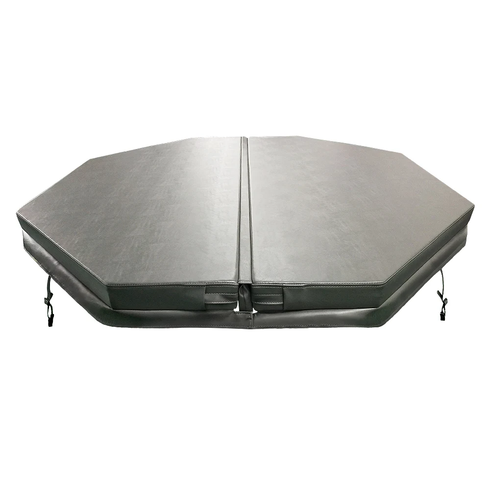 

Custom logo Spa Cover Octagon Shaped Durable Spa Bathtub Cover Anti-UV Inflatable Hot Tub Cover PVC Spa Lid