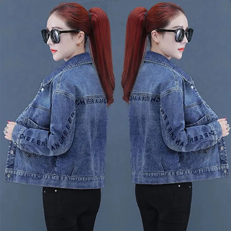 High-quality Denim Jacket Women\'s Trendy Ins Autumn And Winter 2022 New Black Denim Clothes Slimming Top Jacket women\'s Cardigan