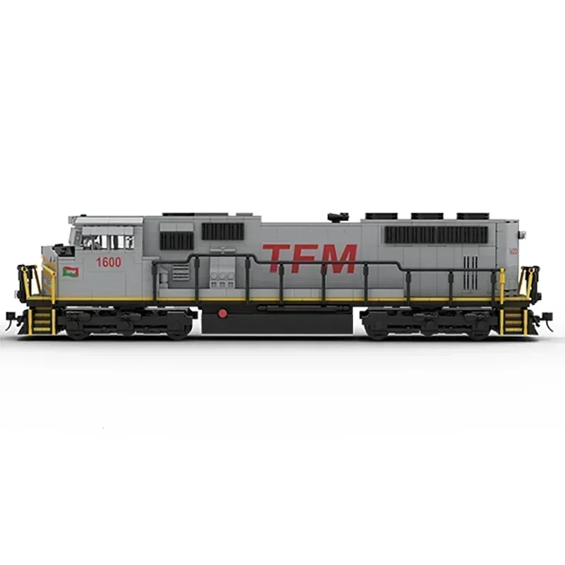 Car Model Moc Building Bricks TFM SD70MAC Traction Locomotive Technology Modular Blocks Gifts Christmas Toys DIY Sets Assembly