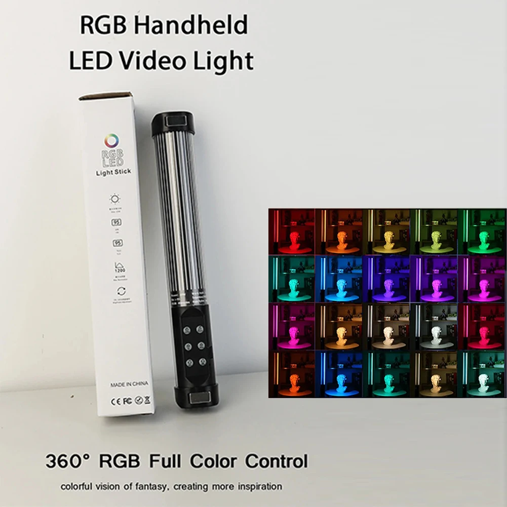 Mini Handheld LED RGB Light Stick Magnet Photographic Lighting 2700-7500K Photography Fill light Lamp For Video Vlog YouTube