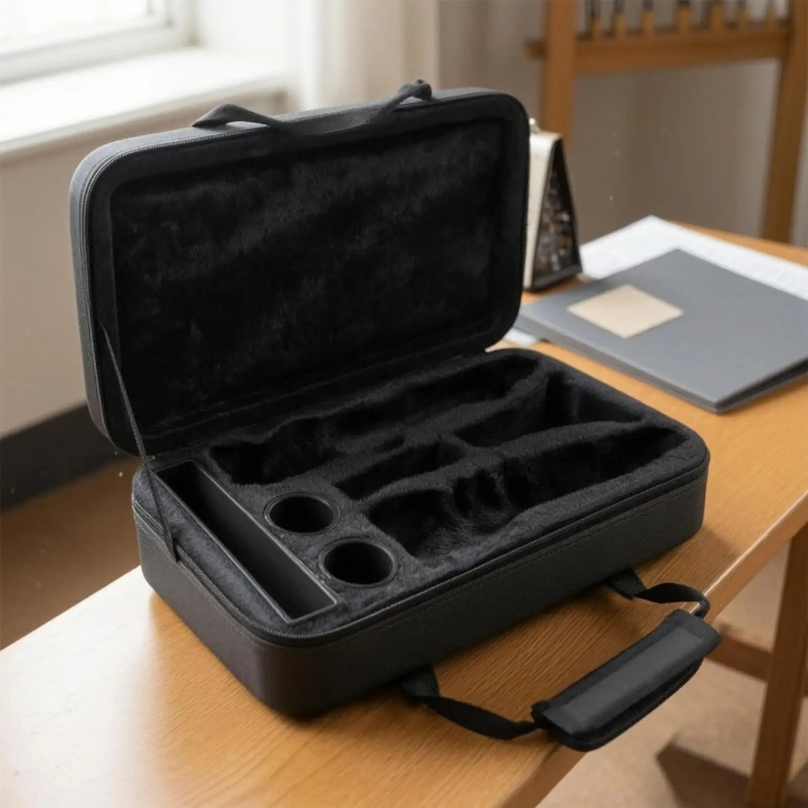 Compact Clarinet Carrying Case Oxford Fabric Pouch with Zipper for Secure Bb Clarinet Protection Daily