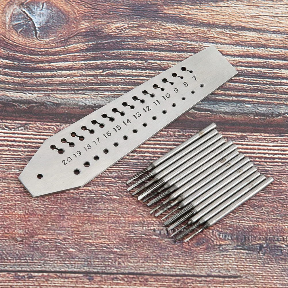 14PCS Metal Tap Die Kit 0.7mm-2mm for Fine Detail Work Including Watch Movement Maintenance and Jewelry Threads