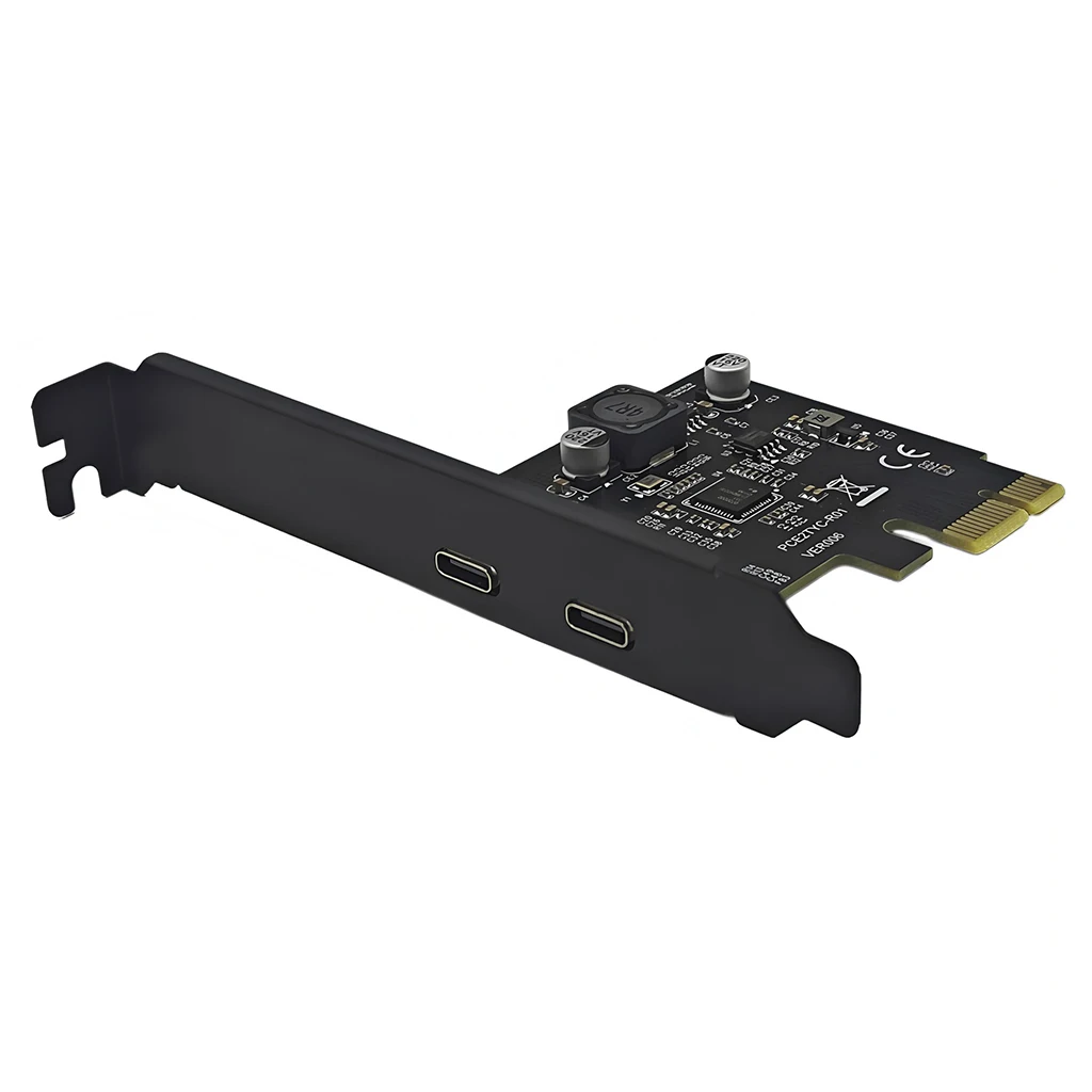 USB-C PCIe Expansion Card 5Gbps 2 Ports High Speed with UPD720202 Chip PCI-E X1 USB3.2 Type-C Adapter Card For Gaming PC Desktop