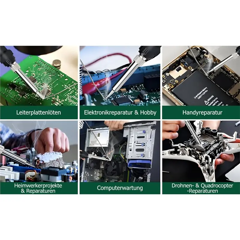 A02F-Soldering Iron For 18V Home And Garden PBA Battery With Digital Display USB Type-C