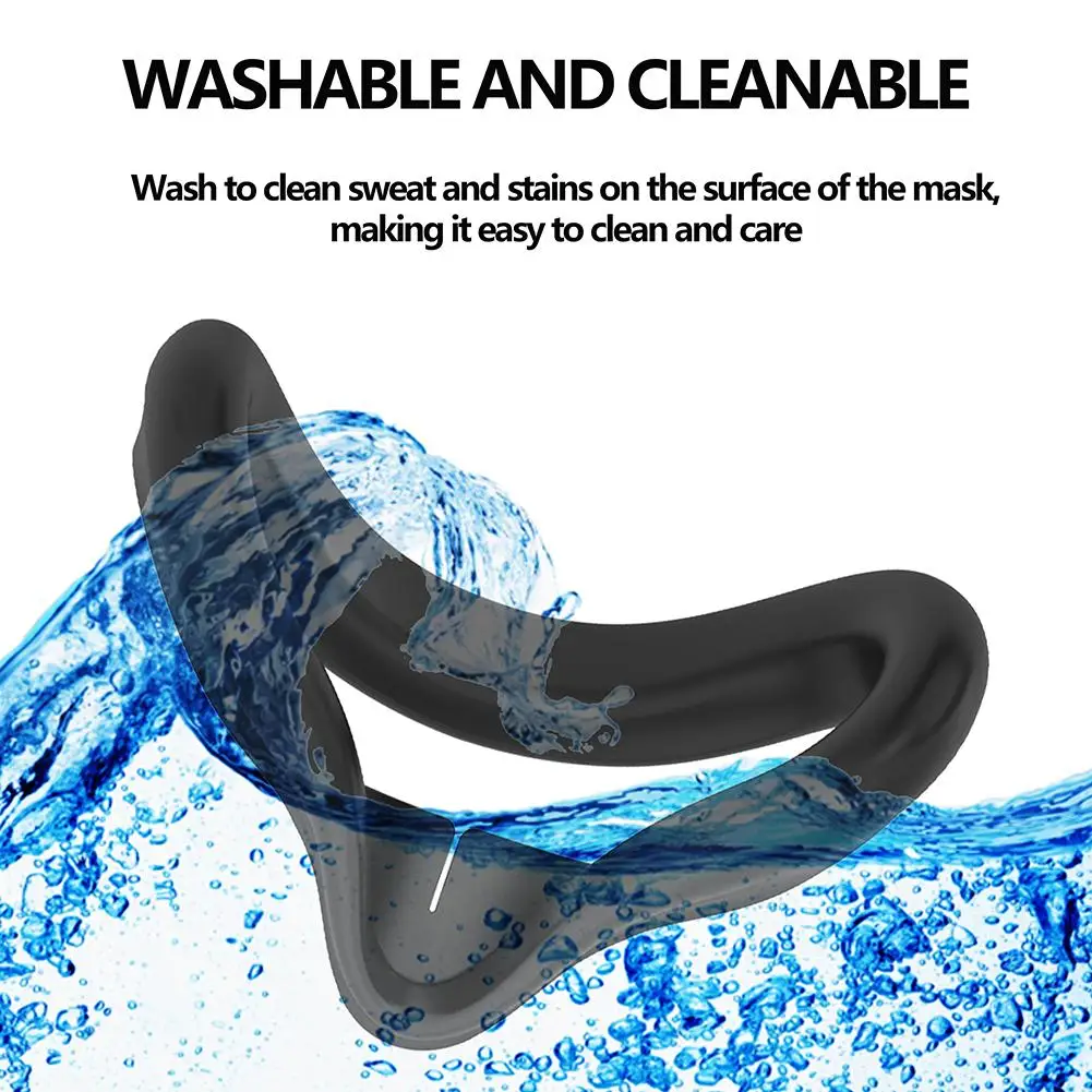 For Meta Quest 3s VR Glasses Silicone Pad Sweat Proof Washable Dirt Proof Light Leak Proof Meta VR Face Mask Accessories