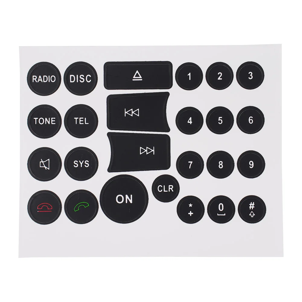 For Mercedes 2007-14 Button Repair White Font And Sign Accessories Accessory Black Black Overlay Steering Wheel