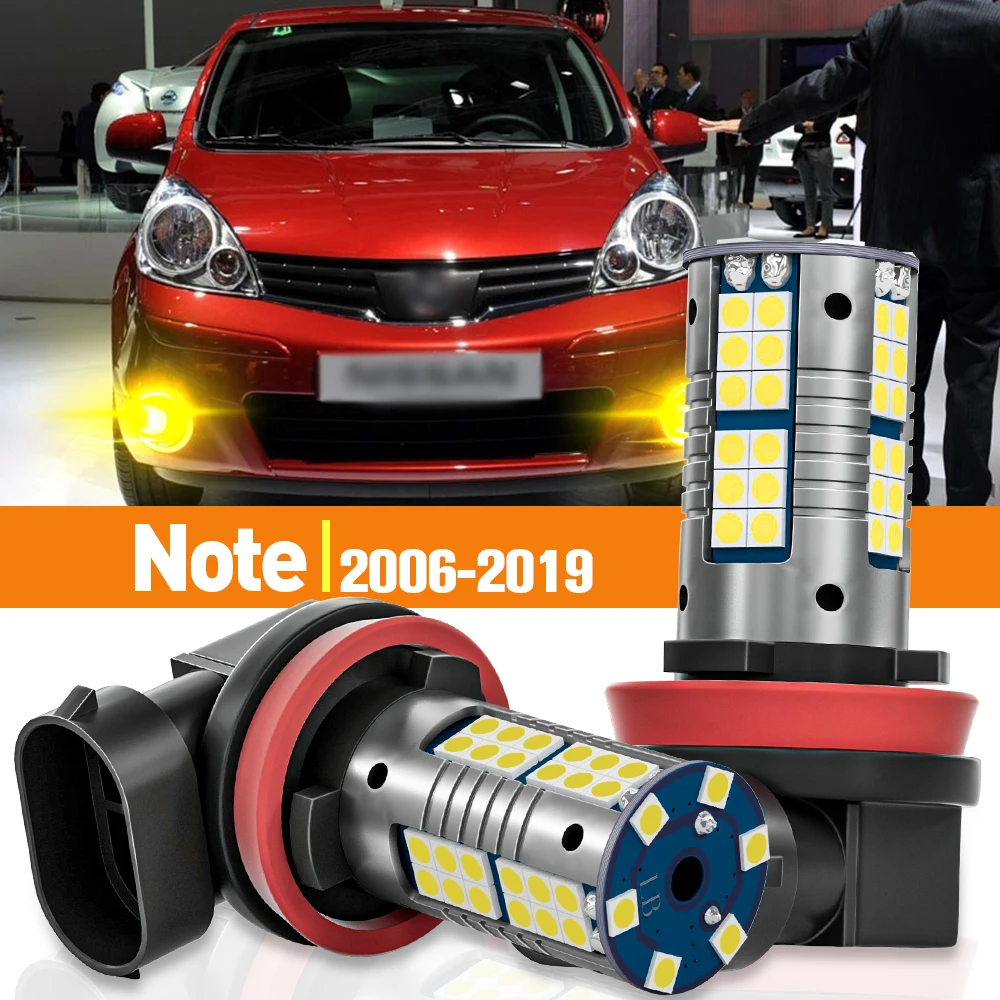 

2pcs LED Fog Light For Nissan Note E11 E12 2006-2019 2007 2008 2009 2010 2011 2012 2013 2014 2015 2016 Accessories Canbus Lamp