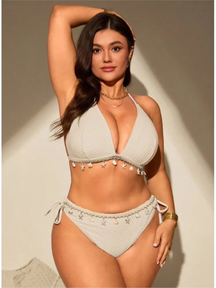 L-4XL Plus Size High Waist Bikini Women's Push Up Large Size 3XL 4XL Swimsuit Summer Mujer Tummy Control Swimwear Bikini Sets image 5