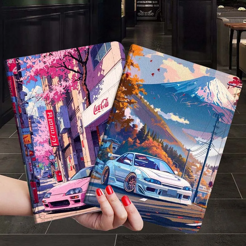 

Anime car illustration Tablet Case For Samsung Galaxy Tab S7 S8 S9 S10 FE Plus 12.4 13.1 Inch