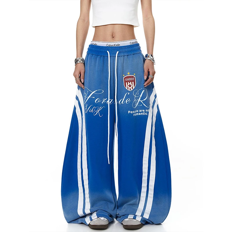 American Street Style Casual Pants Women's Summer New Dance Loose Drawstring Wide Leg Knife Trendy Trousers
