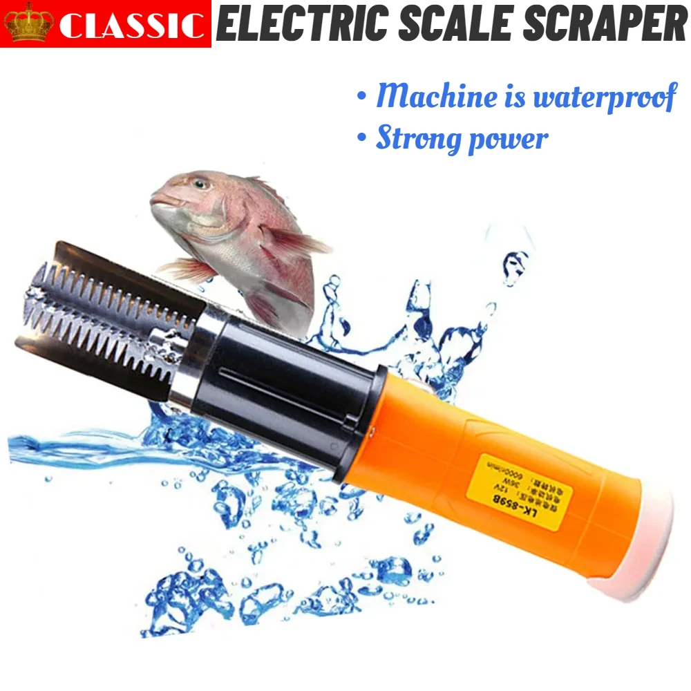 2024 Newly Upgraded Seafood Tools Electric Fish Scale Tool EU Plug Waterproof Electric Fish Scaler Cordless Fish Remover Cleaner