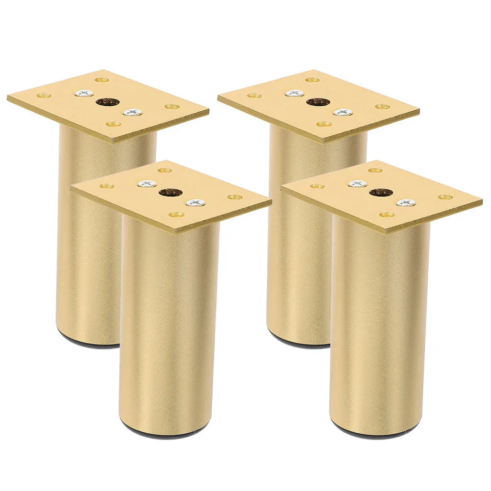 

4Pcs Aluminium Alloy Adjustable Furniture Legs Round Replacement for Cabinet Sofa Desk Table Chair Sofa Bed Furniture Legs