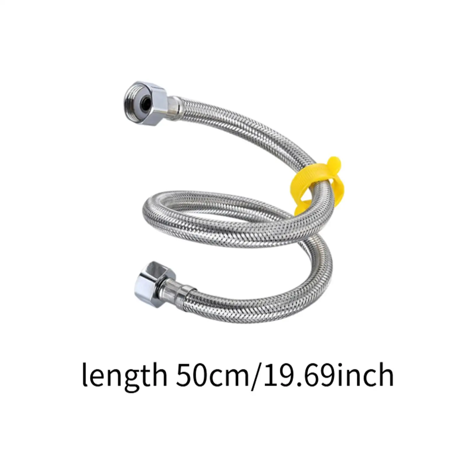 خرطوم مضخة مياه مرن للسباكة بطول 20 بوصة، خط إمداد مضفر للاستخدام العالمي في المطبخ والحمام