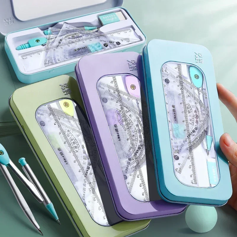 7 шт./коробка, математический Компас для рисования