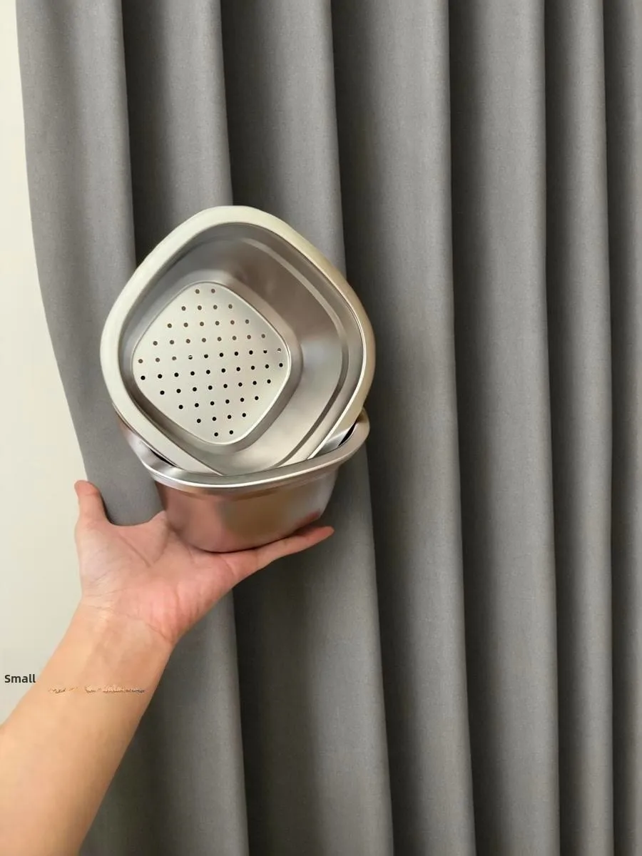 

Double Layer Fruit Basket Stainl Steel 36 Drain Basket Fruit Waing Tray Living Room Fruit Tray Simple Sle Fre ...