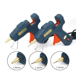 Mała apertura pistolet do klejenia na gorąco 40W 1.3mm/1.5mm dysza pistolet do kleju termoplastycznego 7mm kleje W sztyfcie DIY domowe rzemiosło Repair Tool Mini Glue Gun