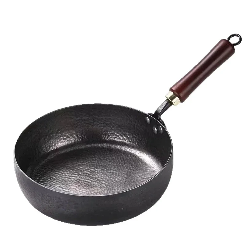 

Handmade iron pan uncoated flat bottom non-stick pan