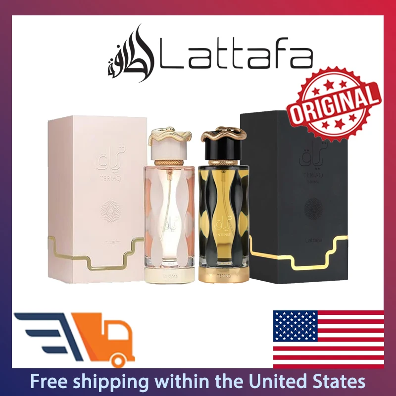 100ml Lattafa Teriaq serie Eau de Parfum Spray Unisex Original Perfumes árabes duradero Oriental fragancia picante Perfume maquillaje