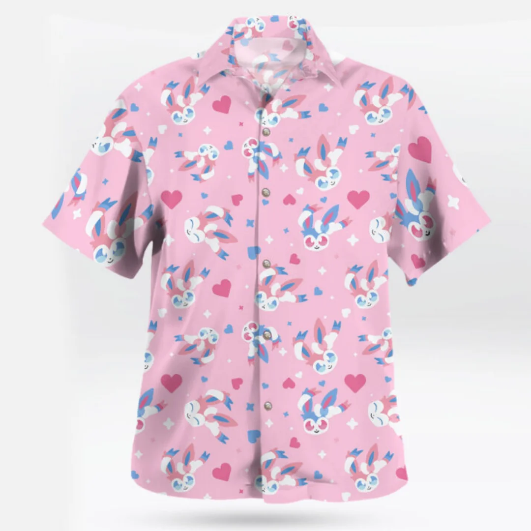 실베온 패턴 하와이안 셔츠 – 스위트 핑크 트로피컬 바 - Summer Vibes Clothing Men 리뷰 및 가격