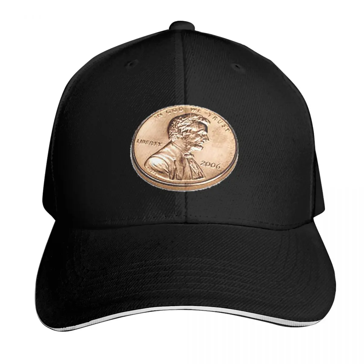 

Penny coin, Lincoln Penny, One cent, change, In God We Trust, US Mint, Abe Lincoln, Copper Penny Baseball Cap