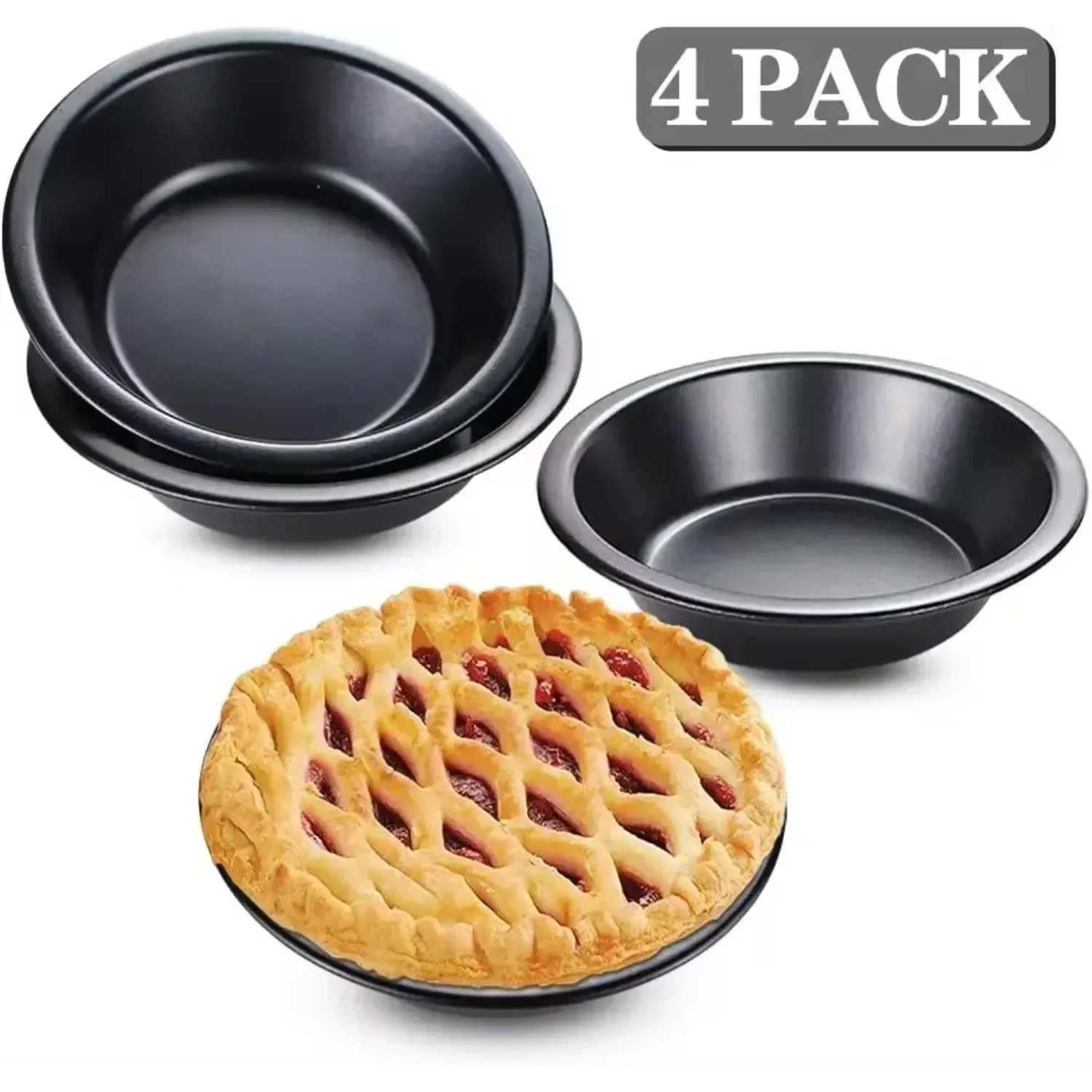 Mini moldes para tarta de 5 pulgadas, moldes para pasteles antiadherentes redondos para pan y carne, utensilios para horno y horneado instantáneo, 2/4/8 Uds.