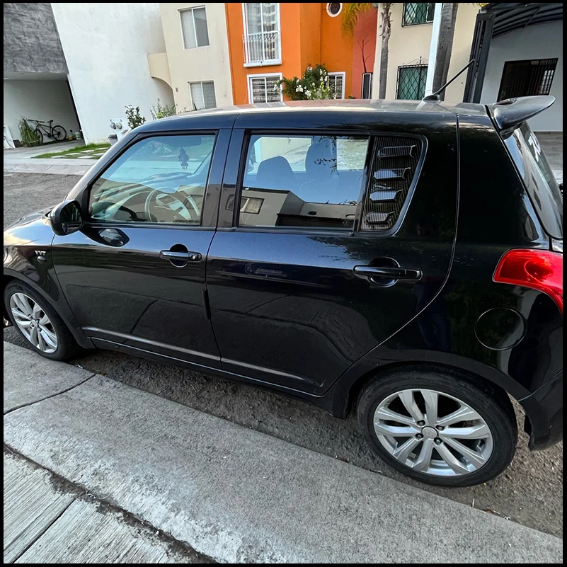 

Car Styling For Suzuki Swift 2005-2010 4 Doors Rear Louver Window Side Shutter Cover Trim Sticker Vent Scoop Auto Accessories