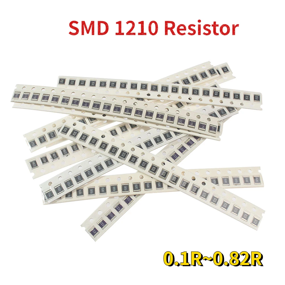 200pcs/lot SMD 1210 Resistor Kit 5% 0.1R~0.82R High Precision Alloy Resistance Assorted Set