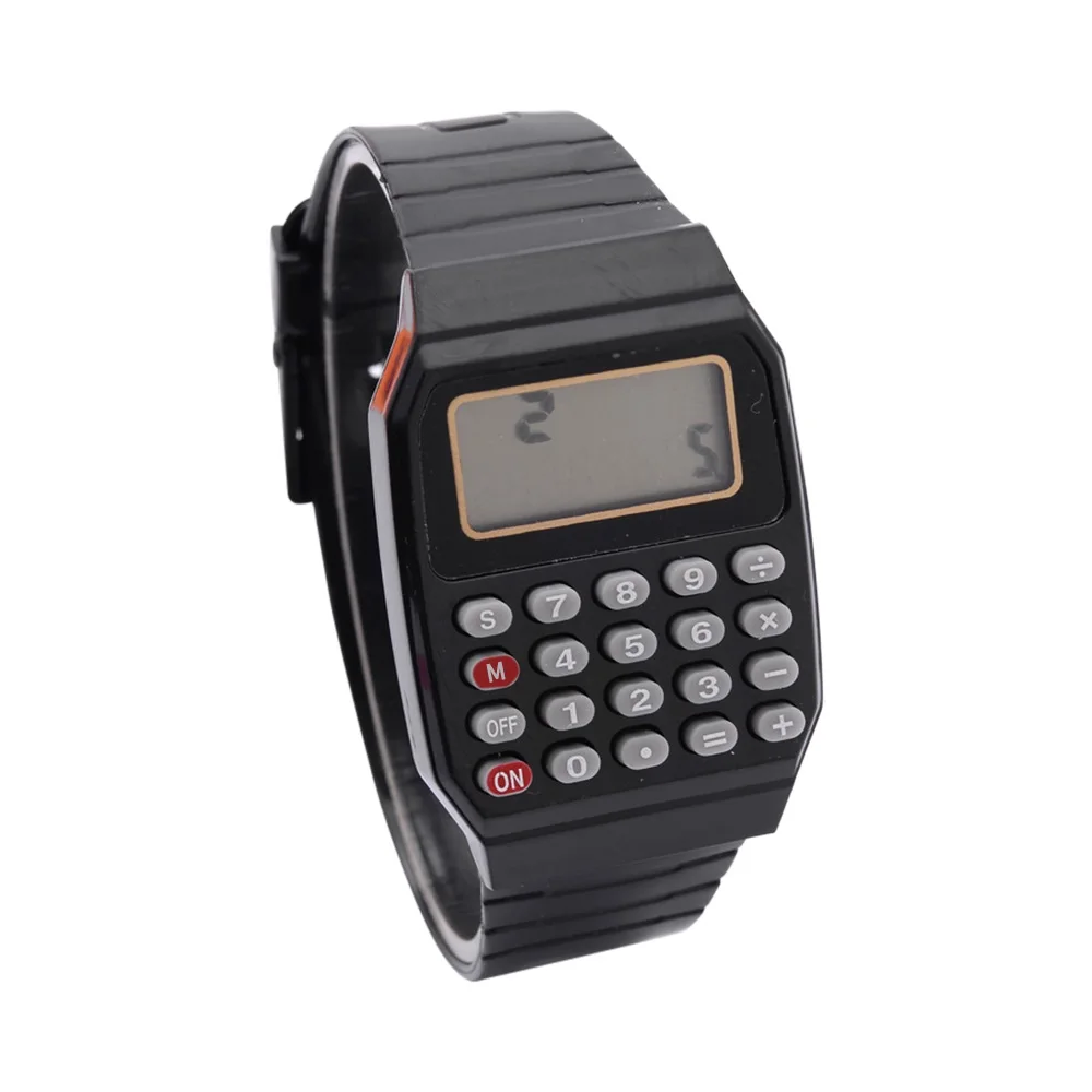 Children Electronic Calculator Silicone Date Multi-Purpose Keypad Wrist Watch Au13 19 Droship