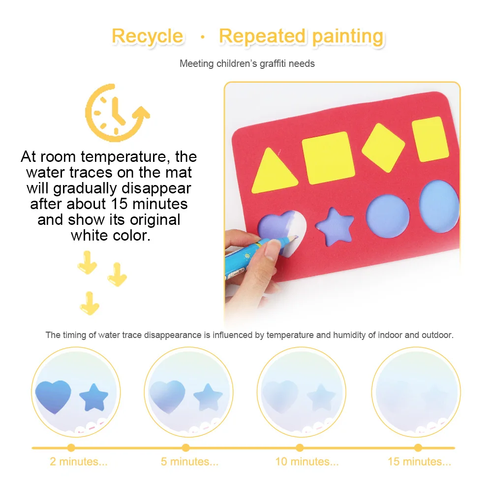 بساط رسم مائي سحري، بساط تلوين خربش مع أقلام سحرية، ألعاب تعليمية، لوحة رسم، ألعاب مونتيسوري لهدايا الأطفال #6