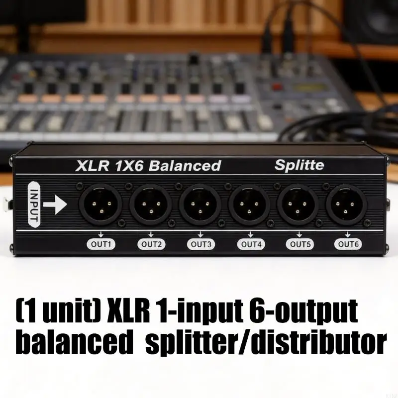 

Качественный сбалансированный звуковой разветвитель 1 на 6 выходов XLR, распределительный блок звука, идеально подходящий для и