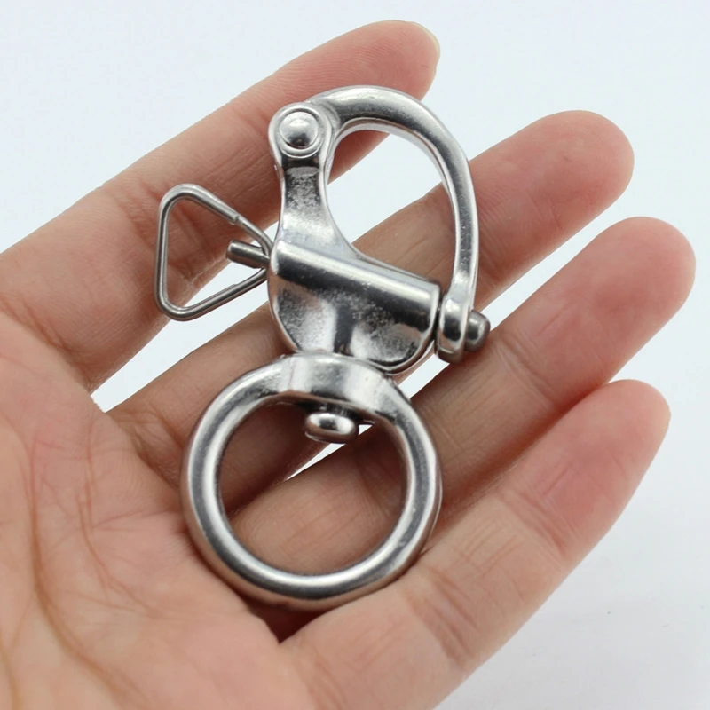 D Ring Type Hook Rotary Shackle 316 Stainless Steel Quick Release