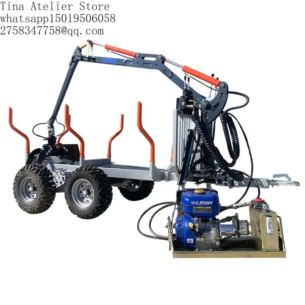 RIMA Professional Log Trailer Manufacturer with Crane Ce Certificate Log Trailer