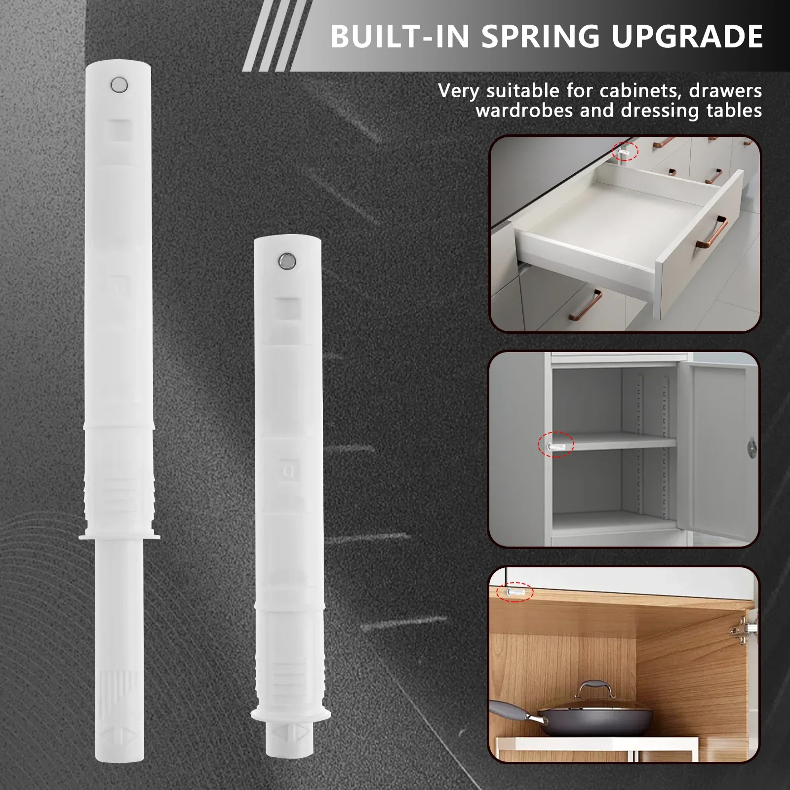 12Pcs Magnetic Push Latch Adjustable Push Doors Drawer Push Latchs Cabinet Touch Latchs RVs Cabinet Catches for Kitchen