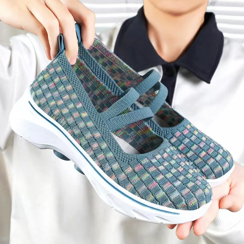 

Women's Shoes 2024 Spring New Casual Single Shoes Lefu Shoes Breathable Soft Sole Comfortable Mom Work Driving