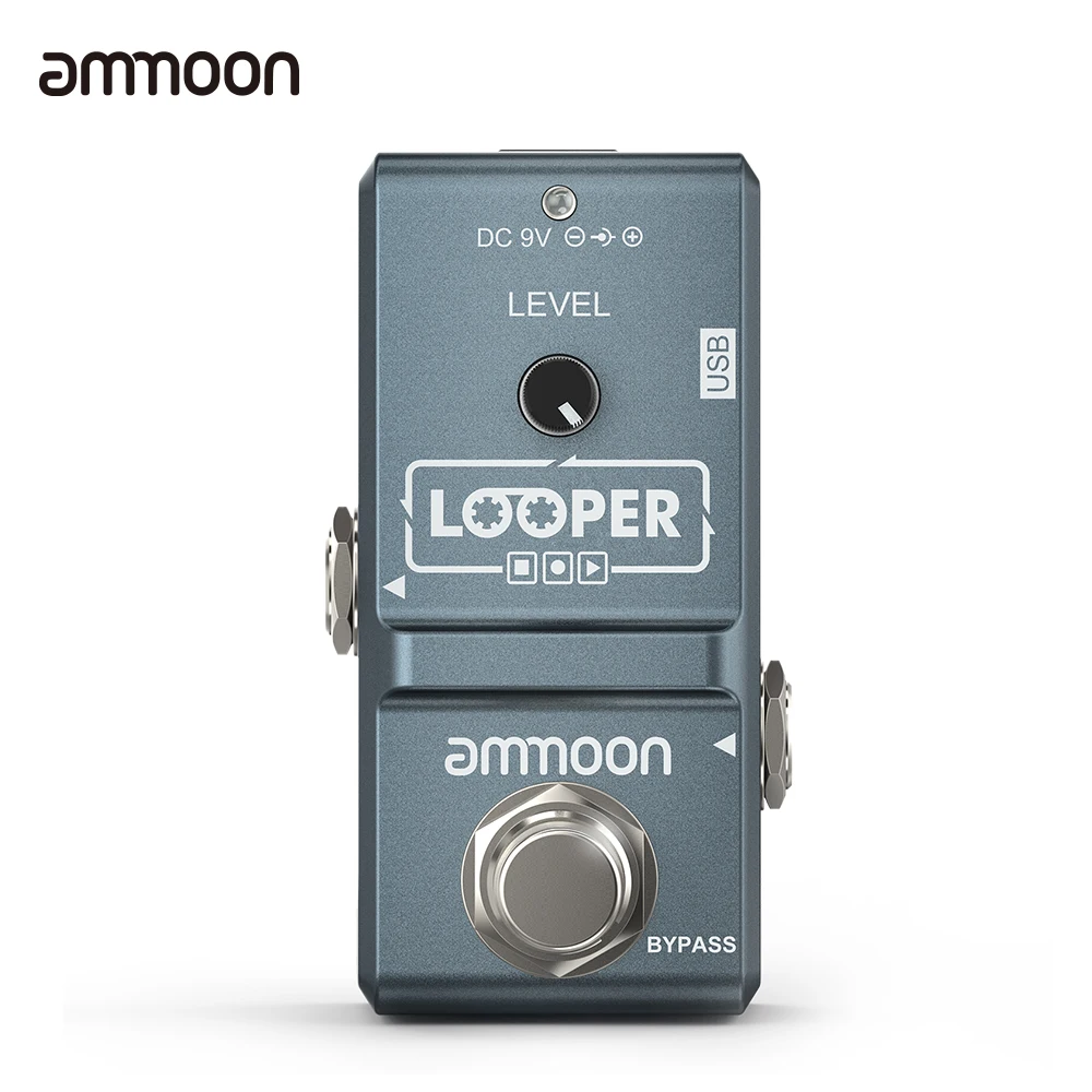 ammoon AP-09  Nano Loop Electric Guitar Effect Pedal Looper True Bypass Unlimited Overdubs 10 Minutes Recording with USB Cable