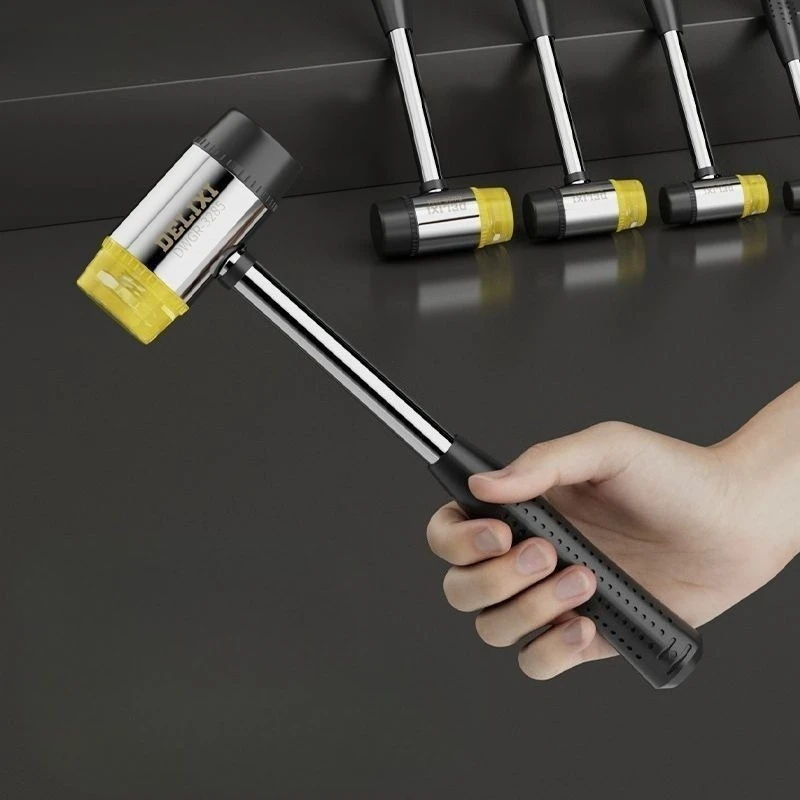 

Small Portable Rubber Hammer Replaceable Floor Tile Installation Anti-slip Handle Carpentry Woodworking Special Rubber Hammer
