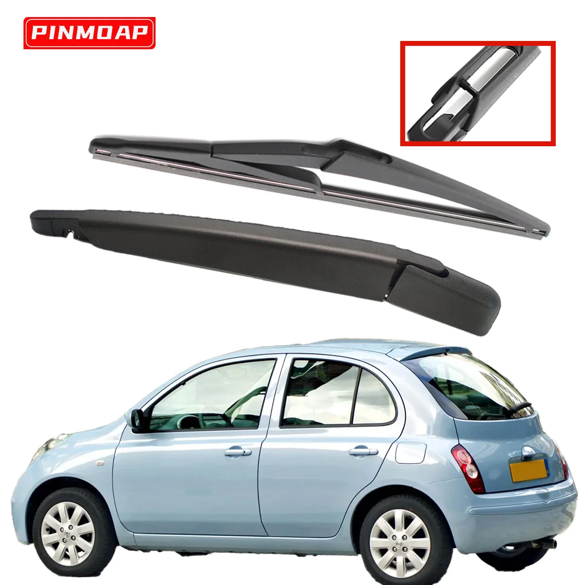 1 Stück, geeignet für Nissan Micra K12 Schrägheck 2003–2005, Auto-Heckscheibenwischer, Wischerblätter, Scheibenwaschanlagen und Automobilzubehör