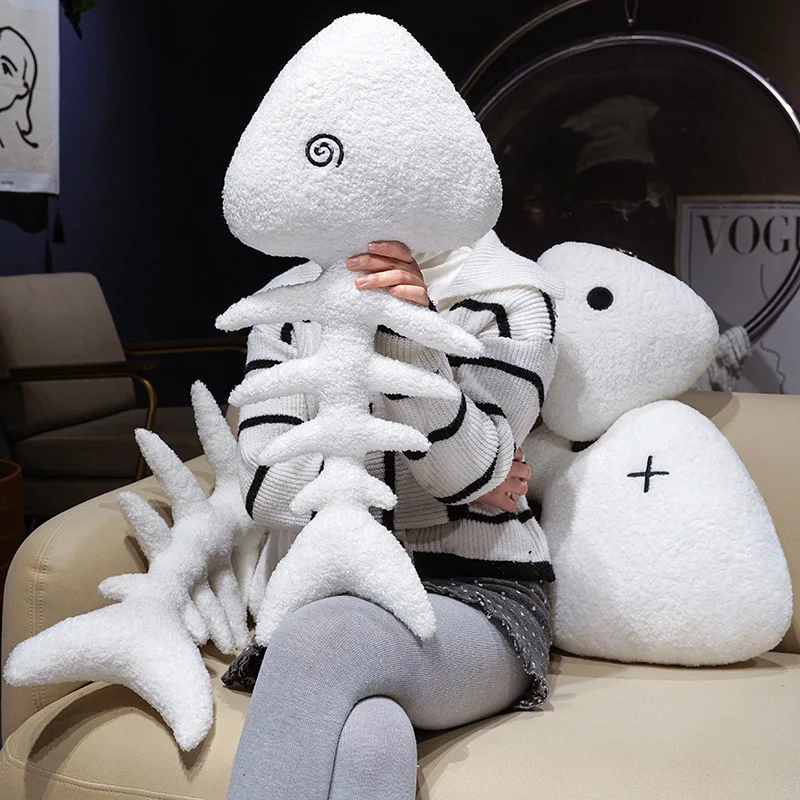 

Creative Fishbone Pillow - Bedtime Sleep Aid Photo Prop Decorative Figurine Sofa Accessory Bedroom Gift