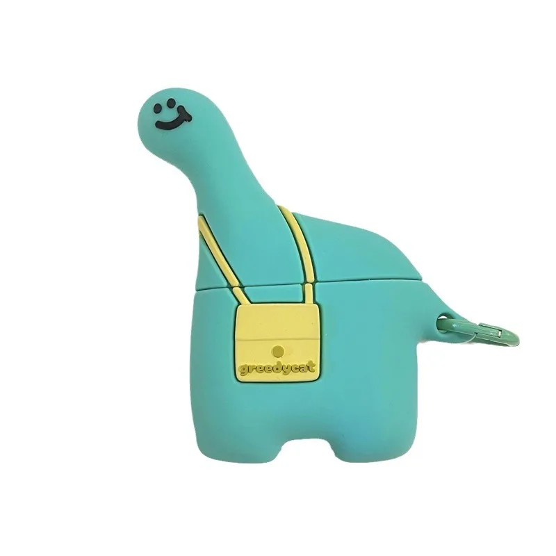 Funda protectora de silicona para auriculares, cubierta a prueba de golpes para Airpods Pro 2/Airpods Pro/Airpods 1/2/3, dinosaurio jirafa 3D, niños