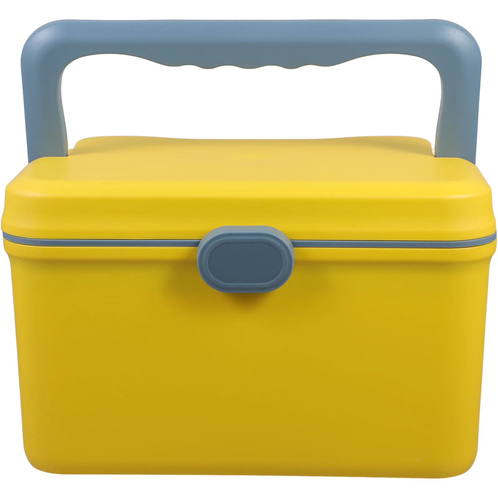 صندوق تخزين طبي ذو سعة كبيرة، صندوق بلاستيكي، مقبض أصفر، تصميم مدمج، منظم أدوية الطوارئ، حقيبة سفر #2