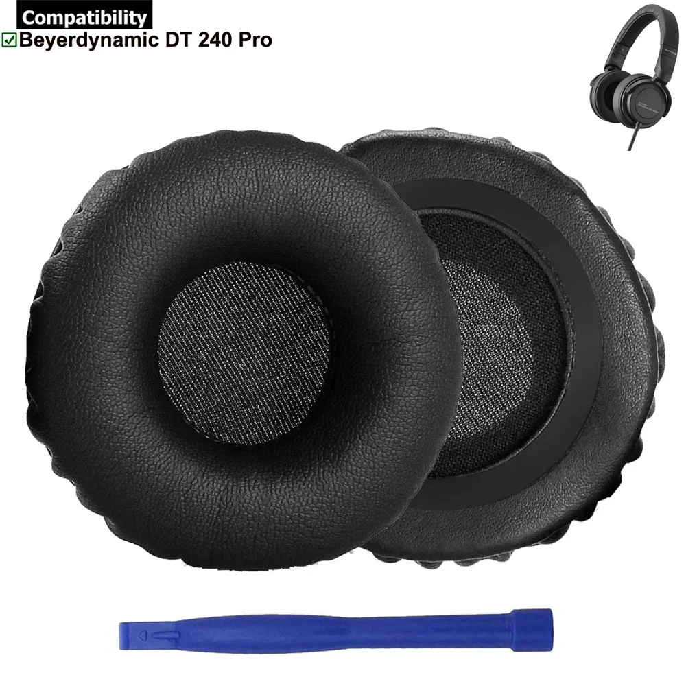Couro substituição Earpads para Beyerdynamic auscultadores, almofadas, almofadas, regalos, DT 240 Pro, DT-240, DT240 Pro